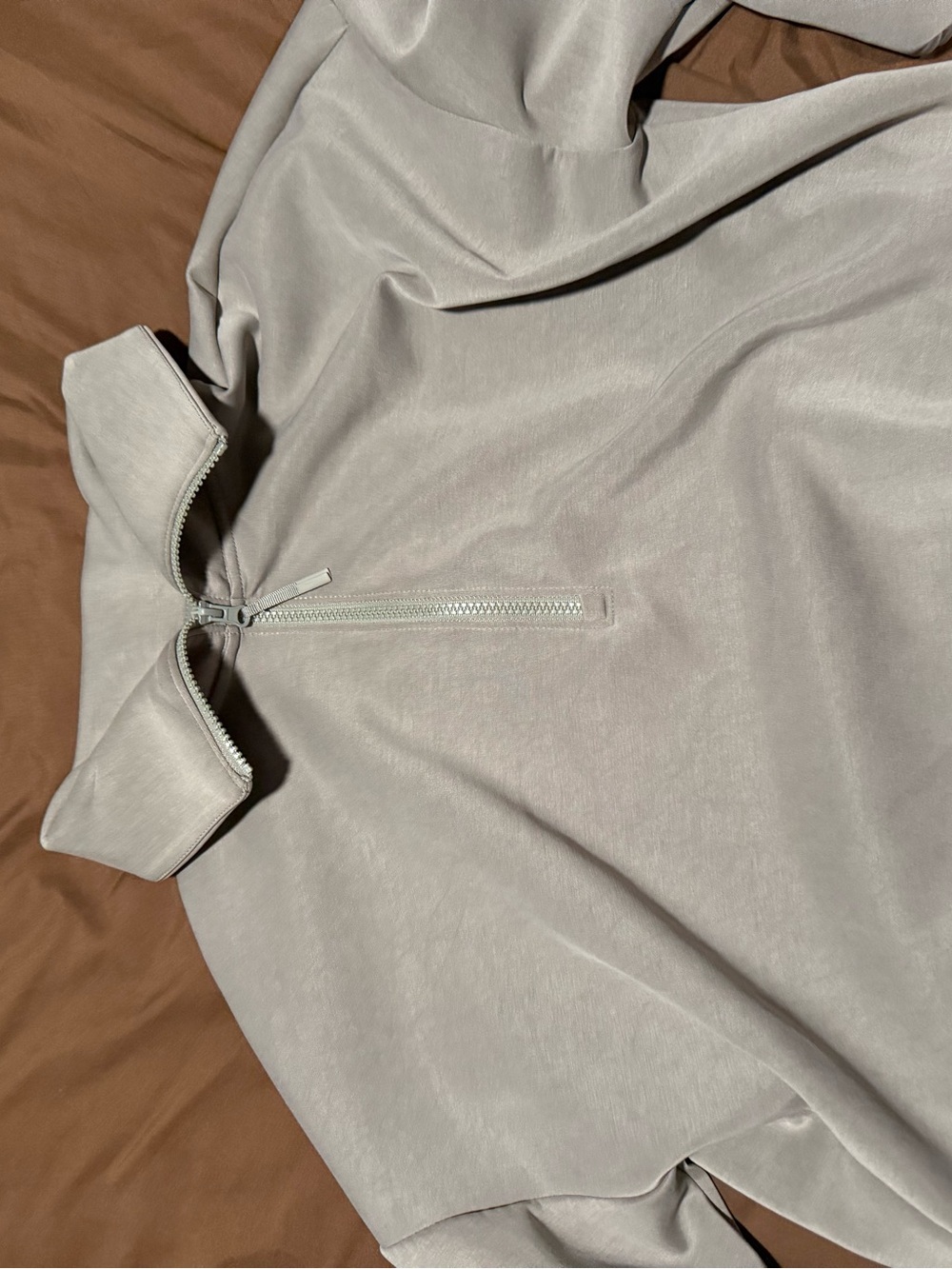 Nike Light Gray Quarter-Zip Pullover